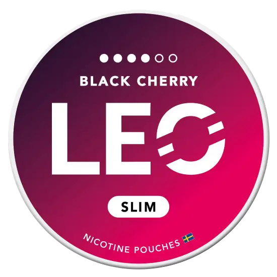 LEO Black Cherry Strong nicotine pouches