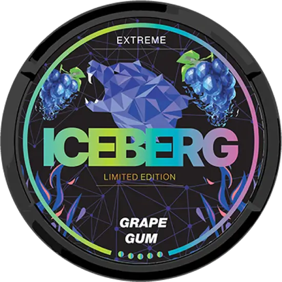Iceberg Grape Gum Extreme bolsas de nicotina