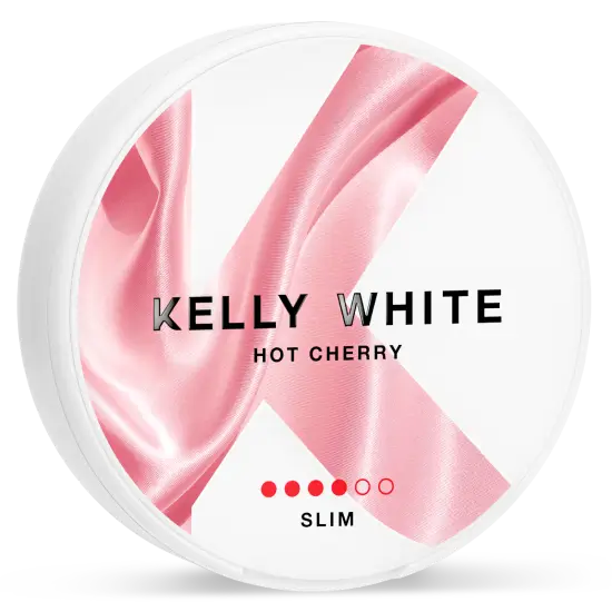 Kelly White Hot Cherry Slim Strong nicotine pouches