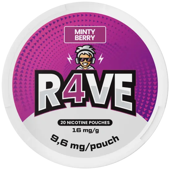 RAVE Minty Berry 16mg nicotine pouches